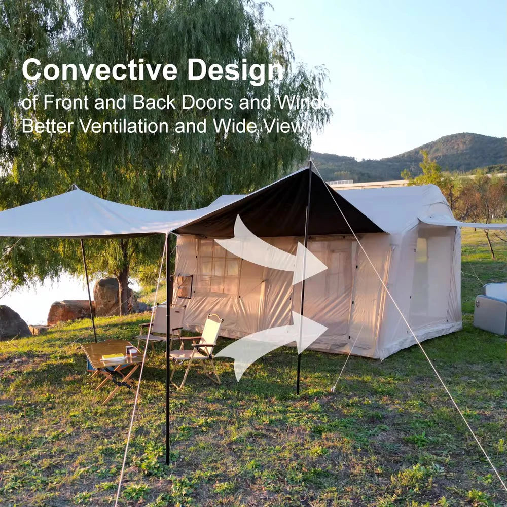 10-12 People Inflatable Tent for Camping Large Inflatable Tent, Easy Setup Glamping Tent with Pump,4 Season Tents for Camping,I